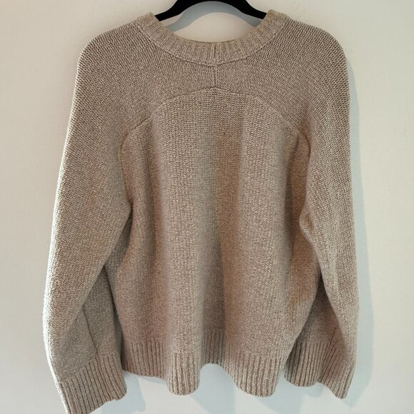 Abercrombie & Fitch Madeline Crew Sweater | Tan | Size Medium (Oversized Fit) - Picture 2 of 3
